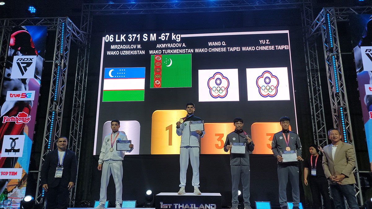 Turkmen kickboxers won 14 medals at the World Cup in Thailand